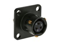 62gb-12e08-33sn Amphenol Limited, 62GB 3 Way Box Mount MIL Spec Circular Connector ReceptacleOlive, Socket Contacts,Shell Size 8,