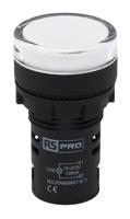 791-8579 RS PRO, Panel Mount White LED Pilot Light, 22mm Cutout, IP65, Round, 12V ac/dc