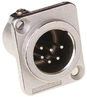 ac6amdz Amphenol Industrial Panel Mount XLR Connector, Male, 6 Way, Silver Plating