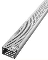 154-8102 RS PRO Grey Slotted Panel Trunking - Open Slot, W100 mm x D60mm, L2m, PVC