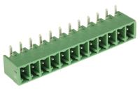 1803374 Phoenix Contact, 3.81mm Pitch, MC 1.5/12-G-3.81, 12 Way, Right Angle, Pluggable Terminal Block, Header, Through Hole,