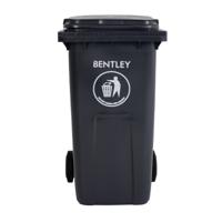 424-9316 RS PRO 240L Grey Flip Plastic Wheelie Bin Waste Bin