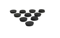rm768blk Eclipse Button Magnet 30mm Self-Adhesive Ferrite, 0.5kg Pull
