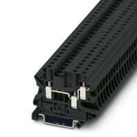 1079167 Phoenix Contact  UT 4-TWIN BK Series Black, 4mm², 1-Level, Screw Termination