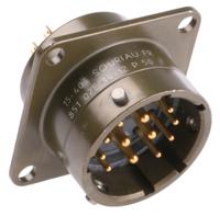 85102e1412p50 Souriau Sunbank by Eaton, 851, Copper Alloy 12 Way Panel Mount MIL Spec Circular Connector Receptacle, Pin