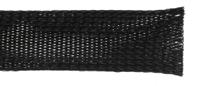 170-80350-hlb35-pet-bk HellermannTyton Expandable Braided PET Black Cable Sleeve, 35mm Diameter, 10m Length, Helagaine HLB Series