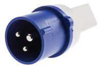610380 Scame IP20 Blue 1 x 2P + E, 1 x 2P + E Industrial Power Connector Adapter Plug, Socket, Rated At 16A, 250 V