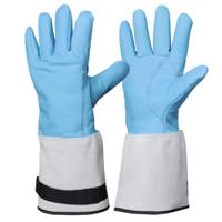criot10 Rostaing CRYO Black, Grey, Blue Cotton, Leather Leather Overglove, Size 10, Leather Coating