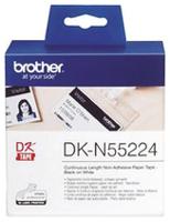 dkn55224 Brother White Label Roll, 54mm Width, 1 Roll Qty