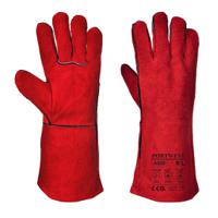 a500rerxl Portwest Red Cotton, Leather Work Gloves Welding