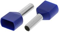 3200836 Phoenix Contact, AI-TWIN2X 2.5 -10 BU Insulated Bootlace Ferrule Kit, 10mm Pin Length, 2.9mm Pin Diameter, Blue