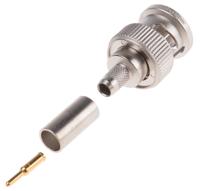 j01002a0030 Telegartner, Plug Cable Mount BNC Connector, 75Ω, Crimp Termination, Straight Body