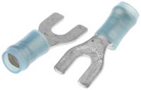 32058 TE Connectivity PIDG Insulated Crimp Spade Connector, 1.25mm² to 2mm², 16AWG to 14AWG, M3.5 Stud Size Nylon, Blue