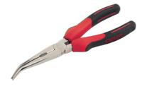 239-20ge SAM Long Nose Pliers, 200 mm Overall, Bent Tip, 73mm Jaw