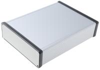 1455t2201 Hammond 1455 Series Silver Anodised Aluminium Enclosure, IP54, Silver Anodized Lid, 220 x 160 x 51.5mm