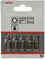 2607001768 Bosch Torx Screwdriver Bit, T10, T15, T20, T25, T30 Tip