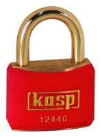 k12440redd Kasp Clamping Weatherproof Brass Padlock, 20mm Shackle, 40mm Body