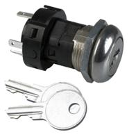 h100aa2f205nq C & K Key Switch, SPST, 12 A@ 125 V ac, 6 A@ 250 V ac 3-Way Flat-Key