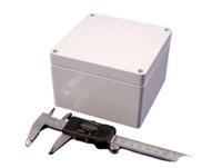 1554pgy Hammond 1554 Series Grey ABS Enclosure, IP66, Grey Lid, 120 x 120 x 80.5mm