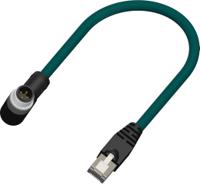 283-4980 RS PRO Male 4 way Straight M12 to Male 8 way RJ45 Actuator/Sensor Cable, 2 m