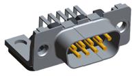 5-338168-2 TE Connectivity Amplimite HD-20 9 Way Right Angle Through Hole D-sub Connector Plug, 2.74mm Pitch, with Mounting Hole