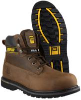 p708025 CAT Holton Brown Steel Toe Capped Men's Safety Boots, UK 8, EU 42