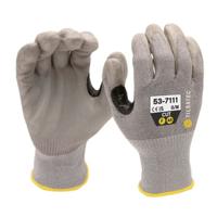 53-7111-11 Tilsatec Grey HPPE, Polyamide, Polyethylene Terephthalate, Spandex, Steel Glove, Size 11, Polyurethane Coating