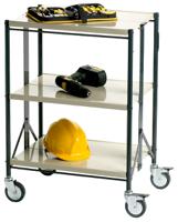 789-8520 RS PRO 3 Shelf Steel Trolley Trolley, 560 x 445mm, 80kg Load