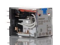 my4in-d2-gs-r-dc24 Omron Plug In Latching Power Relay, 24V dc Coil, 6A Switching Current, 4PDT
