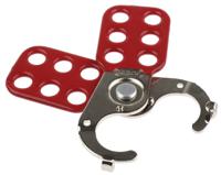 805-5506 RS PRO Red 6-Lock Steel Hasp Lockout, 25mm Shackle, 25mm Attachment