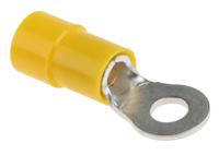 613-9378 RS PRO Insulated Ring Terminal, M4 Stud Size, 4mm² to 6mm² Wire Size, Yellow