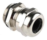 c5220000r SIB SIB-TEC Series Metallic Nickel Plated Brass Cable Gland, M20 Thread, 7mm min., 13mm max., IP68