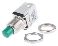 1213c-green APEM Push Button Switch, Momentary, Panel Mount, 12.2mm Cutout, SPST, 250V ac