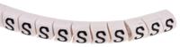 901-10383 HellermannTyton Helagrip Slide On Cable Marker, Black on White, Pre-printed "S", 2 → 5mm Cable,