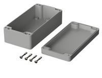 02220000 Bopla Euromas Series Grey Polycarbonate Enclosure, IP66, Flanged, Grey Lid, 160 x 80 x 55mm