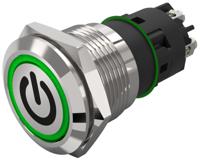 82-51521134b002 EAO 82 Series Illuminated Illuminated Push Button Switch, Momentary, Panel Mount, 19mm Cutout, SPDT, Green LED, 240V,