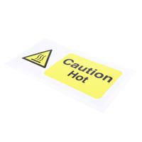 776-0982 RS PRO Black/White/Yellow Vinyl Safety Labels, Caution Hot-Text 100 mm x 200mm