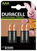 hr03-p4-rs Duracell Recharge Plus NiMH Rechargeable AAA Battery, 750mAh, 1.2V