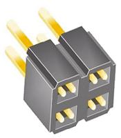 slw-102-01-g-d Samtec SLW Series Straight Through Hole Mount PCB Socket, 4-Contact, 2-Row, 2.54mm Pitch, Solder Termination