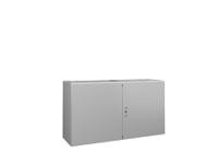 6702600 Rittal TP Series Sheet Steel Double-Door-Door Floor Standing Enclosure, Opaque Door, IP55, 675 x 1200 x 400mm