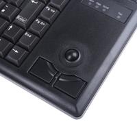 g84-4400lpbgb-2 Cherry Wired PS/2 Compact Trackball Keyboard, QWERTY (UK), Black