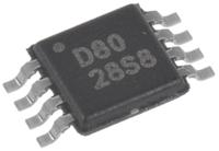 dac8550ibdgkt Texas Instruments, DAC 16 bit-, 200ksps, ±0.5%FSR Serial (SPI/QSPI/Microwire), 8-Pin MSOP