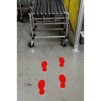 104406 Brady Polyester Social Distancing Floor Mat Ground Marking Floor Sign, Self-Adhesive