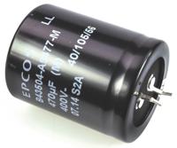b43509b9477m060 EPCOS 470μF Aluminium Electrolytic Capacitor 400V dc, Snap-In - B43509B9477M060
