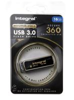 infd16gb360sec30 Integral Memory USB 3.0 Flash Drive 16 GB USB 3.0 Software Encrypted Flash Drive