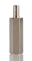 r30-3001202 HARWIN Threaded Standoff, M3 x 0.5 Thread, 12mm Body, Brass, Male/Female, 6mm Stud