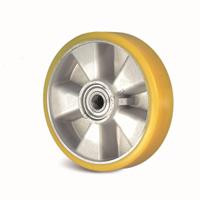 21-511-200b20 Guitel Hervieu Grey, Yellow Polyurethane Abrasion Resistant, Corrosion Resistant Trolley Wheel, 700kg