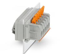 1821067 Phoenix Contact PLW 16-6/ 3-10 Series Feed Through Terminal Block, 3-Contact, 10mm Pitch, Panel Mount, 1-Row, Push Lock