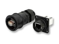 rjf54421 Amphenol Socapex RJF544 Series Female RJ45 Connector, Panel Mount, Cat6 1 Port 8 -Way