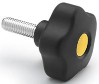 169911-c9 Elesa 169911-C9 Black Hex Clamping Knob, M8, Threaded Stud